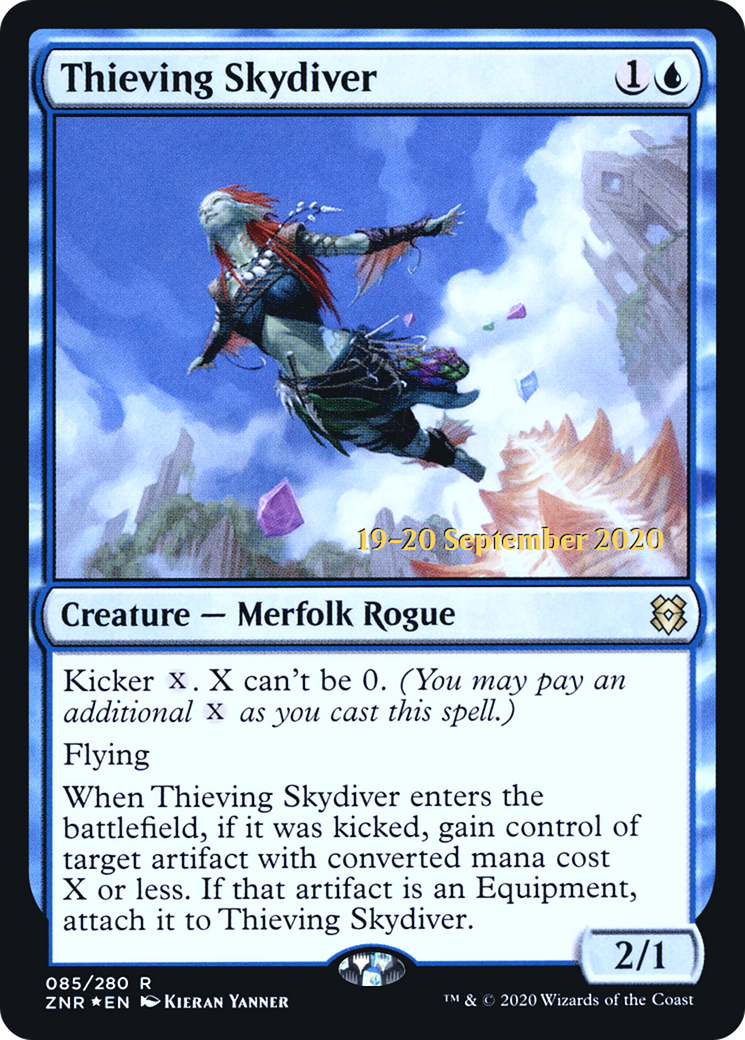 Thieving Skydiver (PRE-85S) [Zendikar Rising Promos] Foil