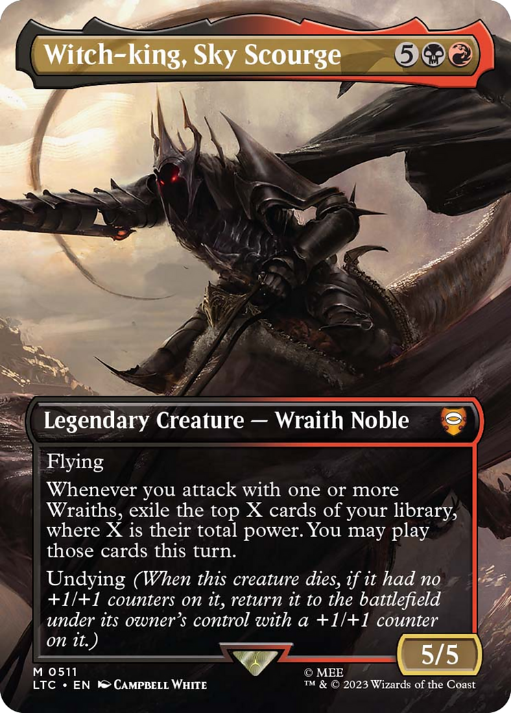 Witch-king, Sky Scourge (Borderless) (LTC-511) [Tales of Middle-earth Commander] (Borderless)