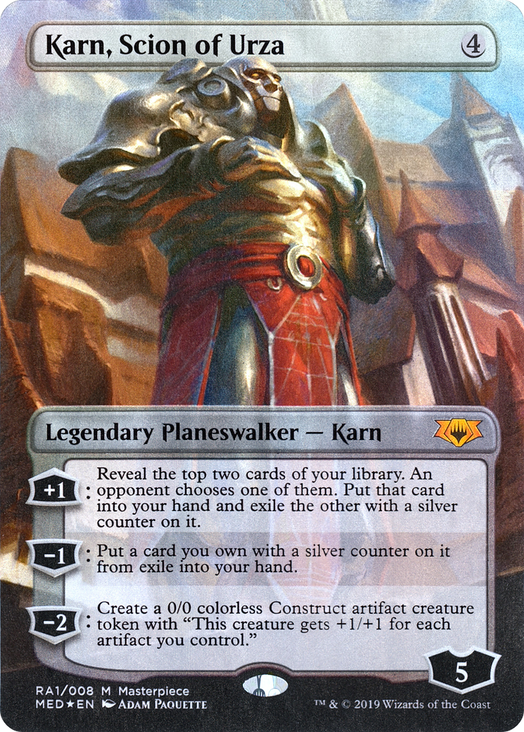 Karn, Scion of Urza (MED2-RA1) [Mythic Edition] (Borderless) Foil