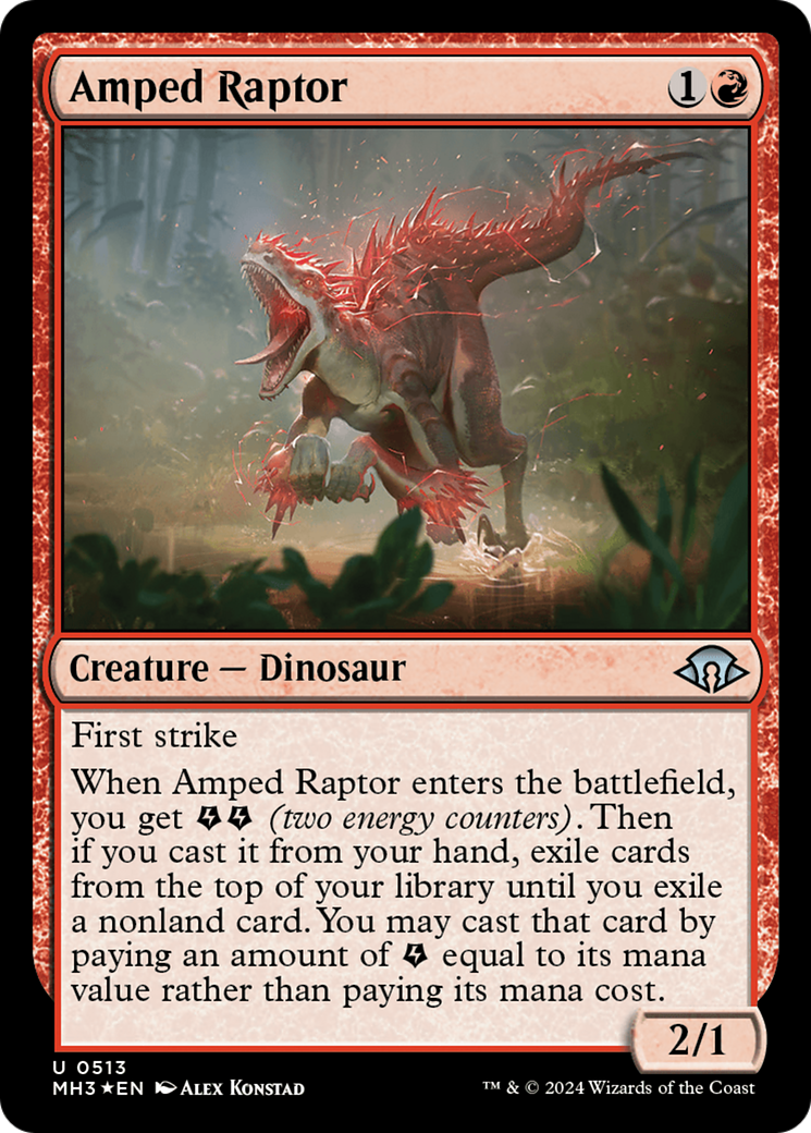 Amped Raptor (MH3-513) [Modern Horizons 3] Foil