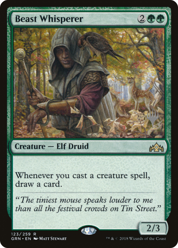 Beast Whisperer (PPELD-123P) [Promo Pack: Guilds of Ravnica Promos]