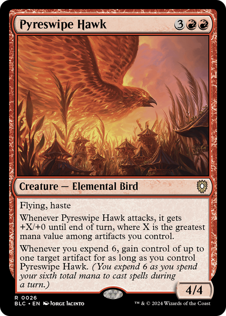 Pyreswipe Hawk (BLC-026) [Bloomburrow Commander]