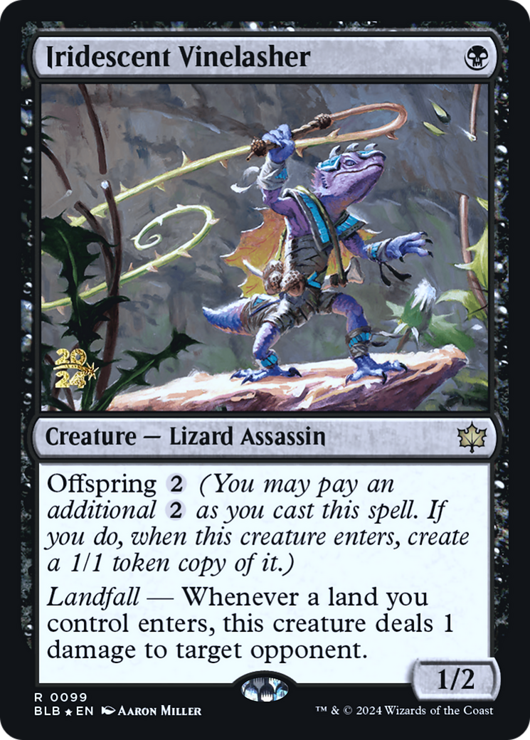 Iridescent Vinelasher (PRE-99S) [Bloomburrow Promos] Foil