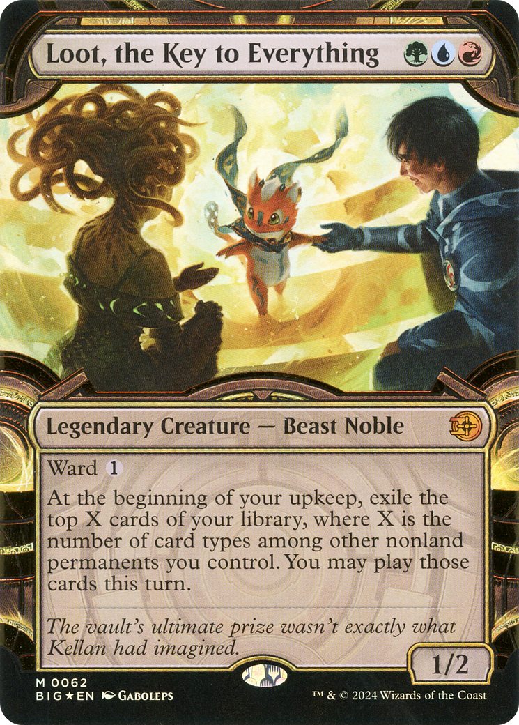 Loot, the Key to Everything (Showcase) (Raised Foil) (BIG-062) [The Big Score] Foil