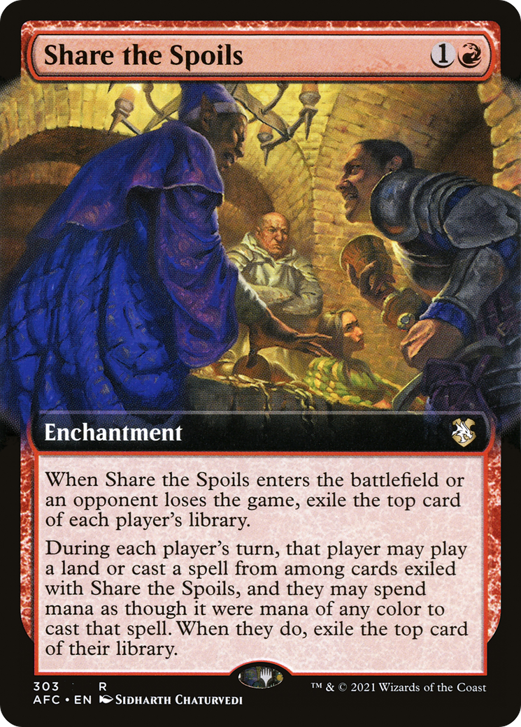 Share the Spoils (AFC-303) [Forgotten Realms Commander]: (Extended Art)