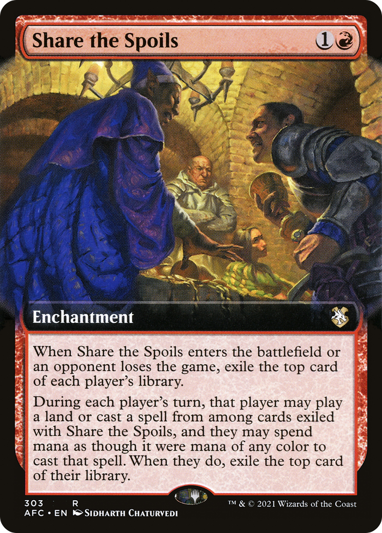 Share the Spoils (Extended Art) (AFC-303) [Forgotten Realms Commander]