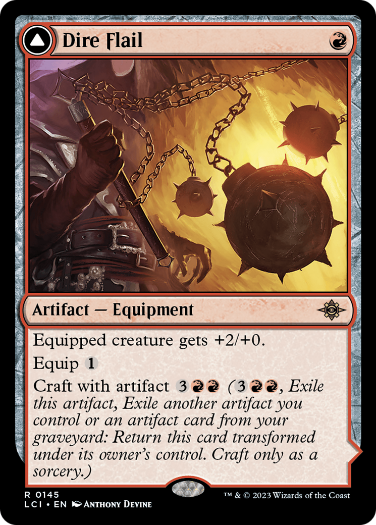Dire Flail // Dire Blunderbuss (LCI-145) [The Lost Caverns of Ixalan] Foil