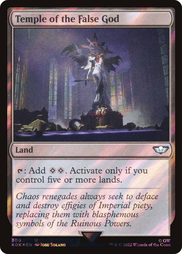 Temple of the False God (Surge Foil) (40K-300) [Warhammer 40,000 Commander] Foil