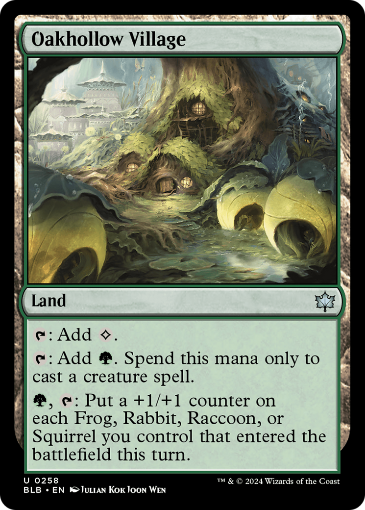 Oakhollow Village (BLB-258) [Bloomburrow] Foil