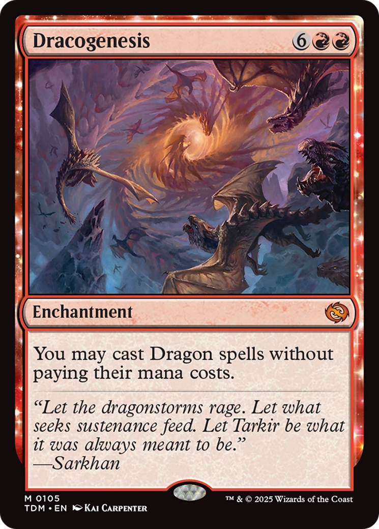 Dracogenesis (TDM-105) [Tarkir: Dragonstorm]: (enchantment) Foil