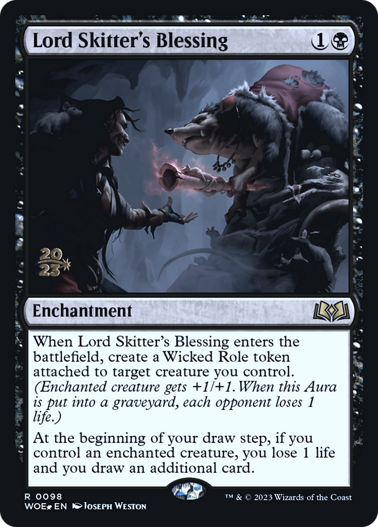 Lord Skitter's Blessing (PRE-98S) [Wilds of Eldraine Promos] Foil
