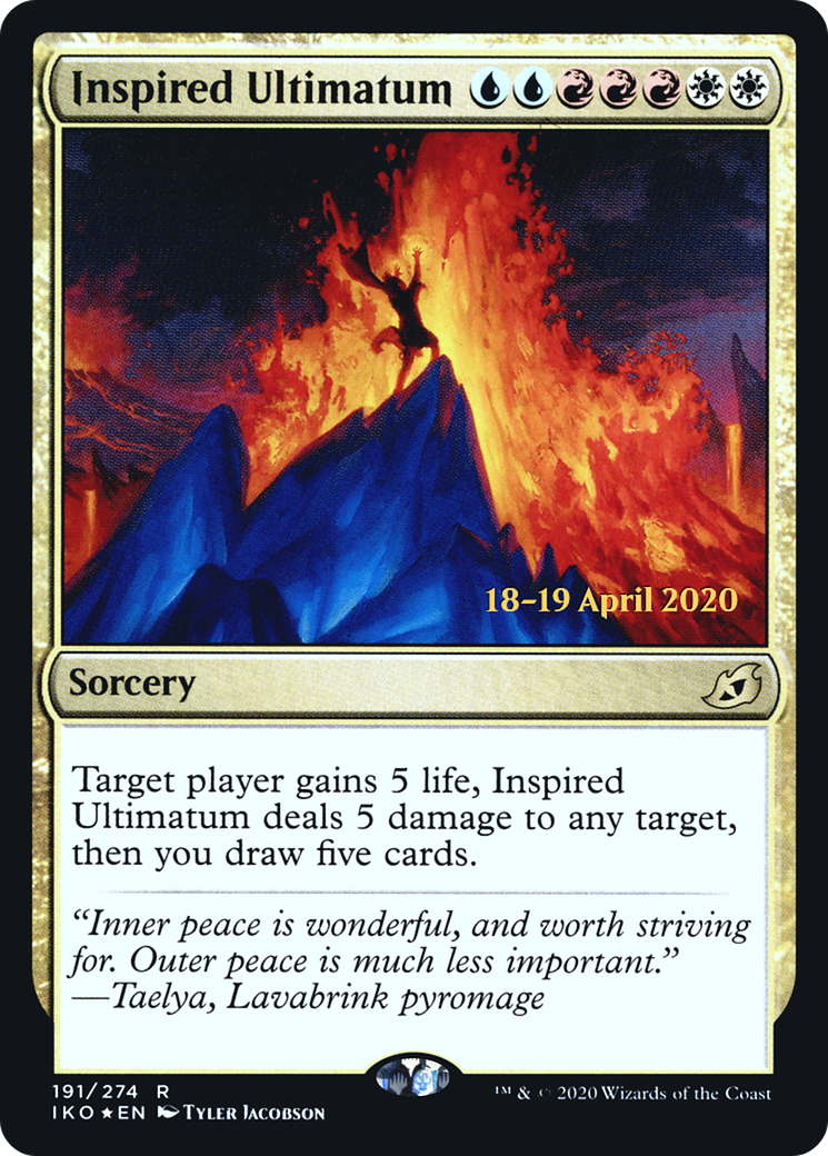 Inspired Ultimatum (PRE-191S) [Ikoria: Lair of Behemoths Promos] Foil