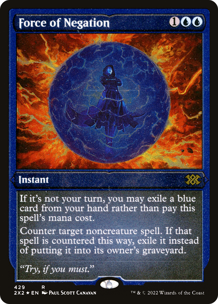 Force of Negation (Foil Etched) (2X2-429) [Double Masters 2022] Foil