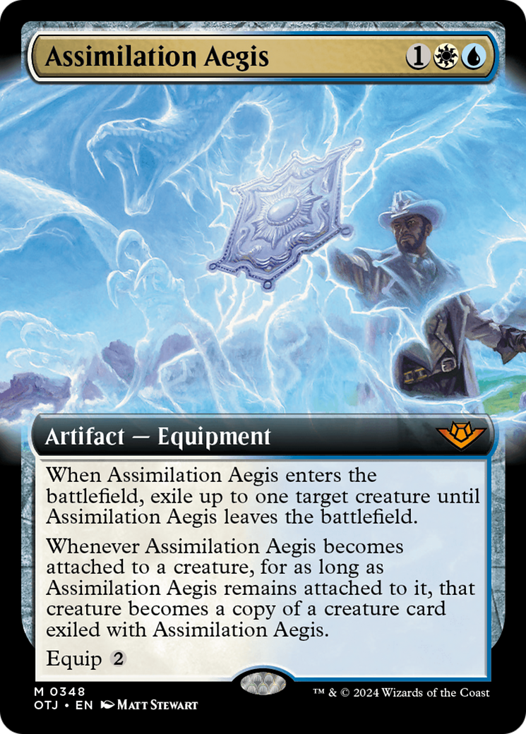 Assimilation Aegis (OTJ-348) [Outlaws of Thunder Junction]: (Extended Art) Foil