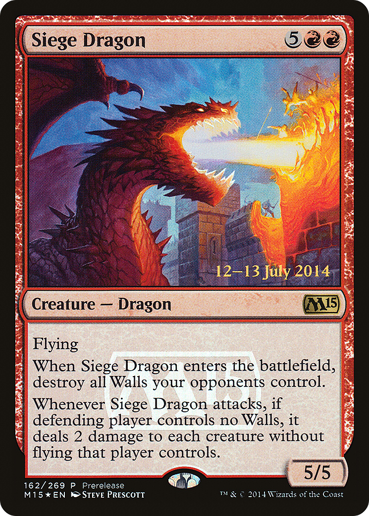 Siege Dragon (PRE-162) [Magic 2015 Promos] Foil