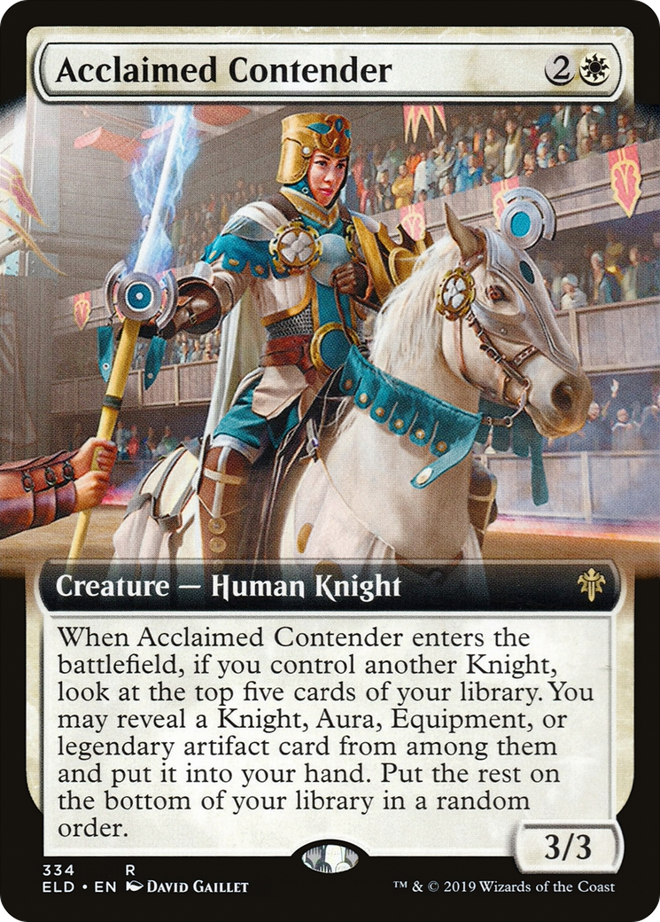 Acclaimed Contender (Extended Art) (ELD-334) [Throne of Eldraine] Foil