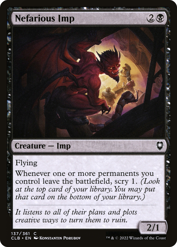 Nefarious Imp (CLB-137) [Commander Legends: Battle for Baldur's Gate]