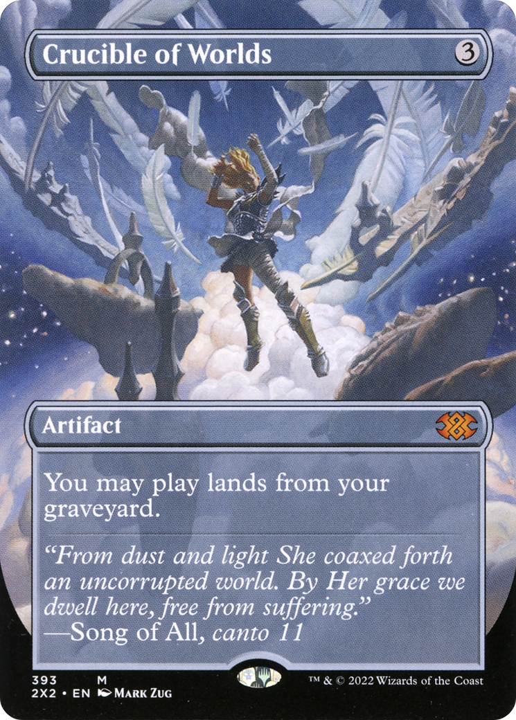 Crucible of Worlds (Borderless) (2X2-393) [Double Masters 2022] (Borderless) Foil