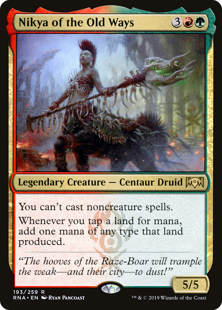Nikya of the Old Ways (RNA-193) [Ravnica Allegiance]