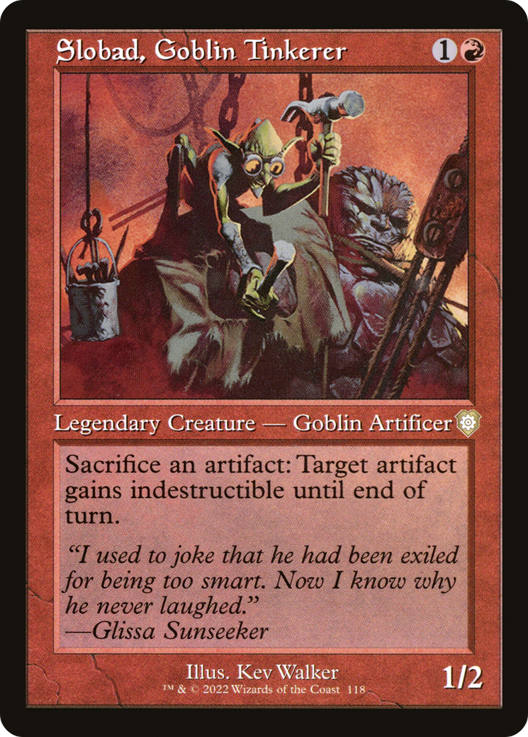 Slobad, Goblin Tinkerer (Retro Frame) (BRC-118) [The Brothers' War Commander]