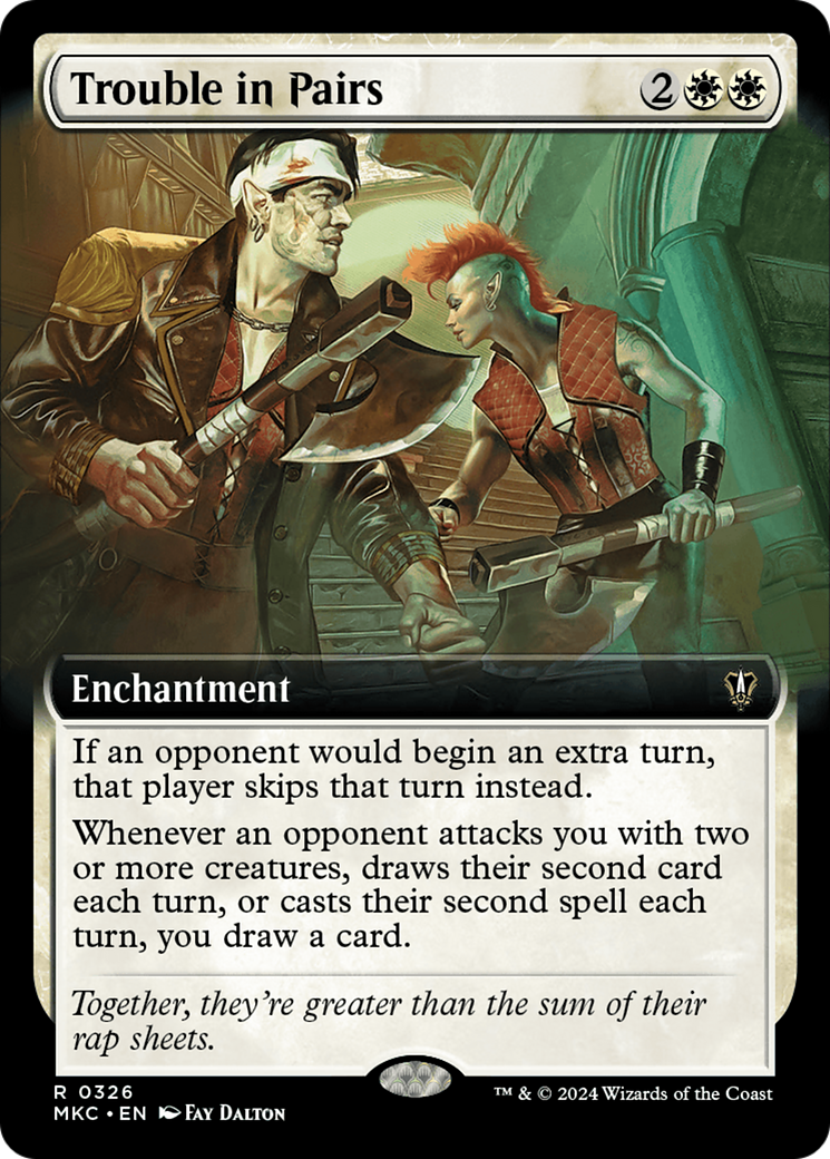 Trouble in Pairs (MKC-326) [Murders at Karlov Manor Commander]: (Extended Art)
