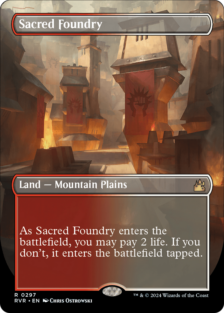 Sacred Foundry (RVR-297) [Ravnica Remastered] (Borderless) Foil