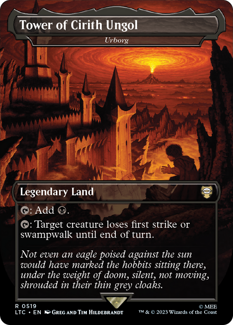 Tower of Cirith Ungol - Urborg (Borderless) (LTC-519) [Tales of Middle-earth Commander] / Tower of Cirith Ungol (Borderless) Foil