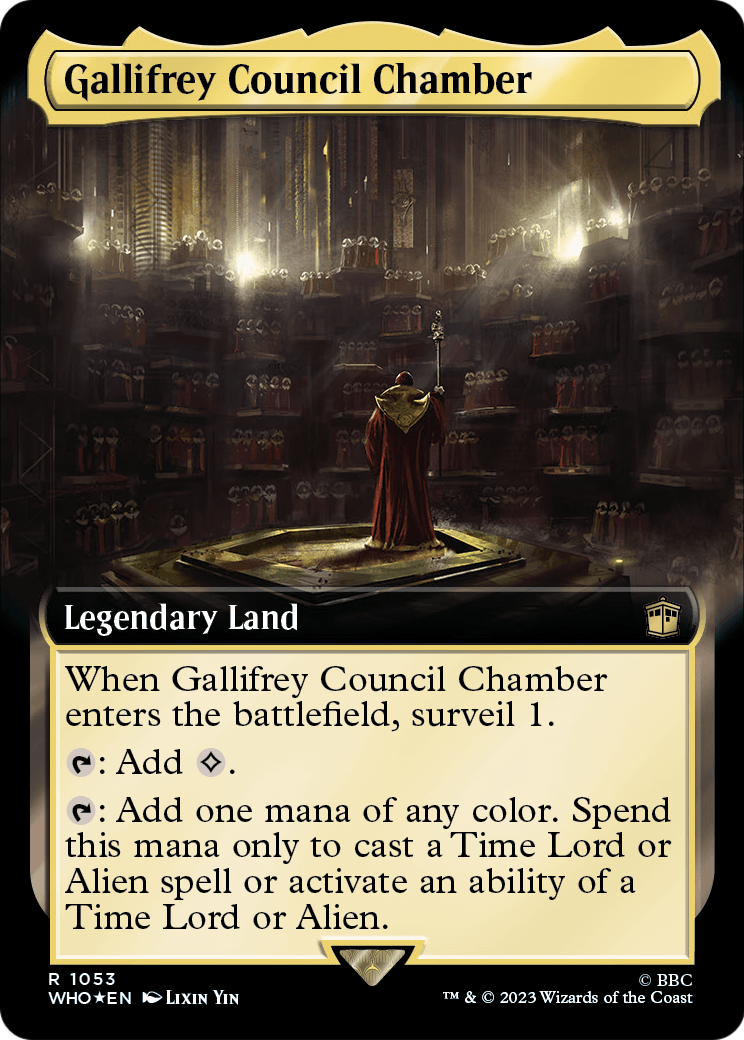 Gallifrey Council Chamber (Extended Art) (Surge Foil) (WHO-1053) [Doctor Who] Foil
