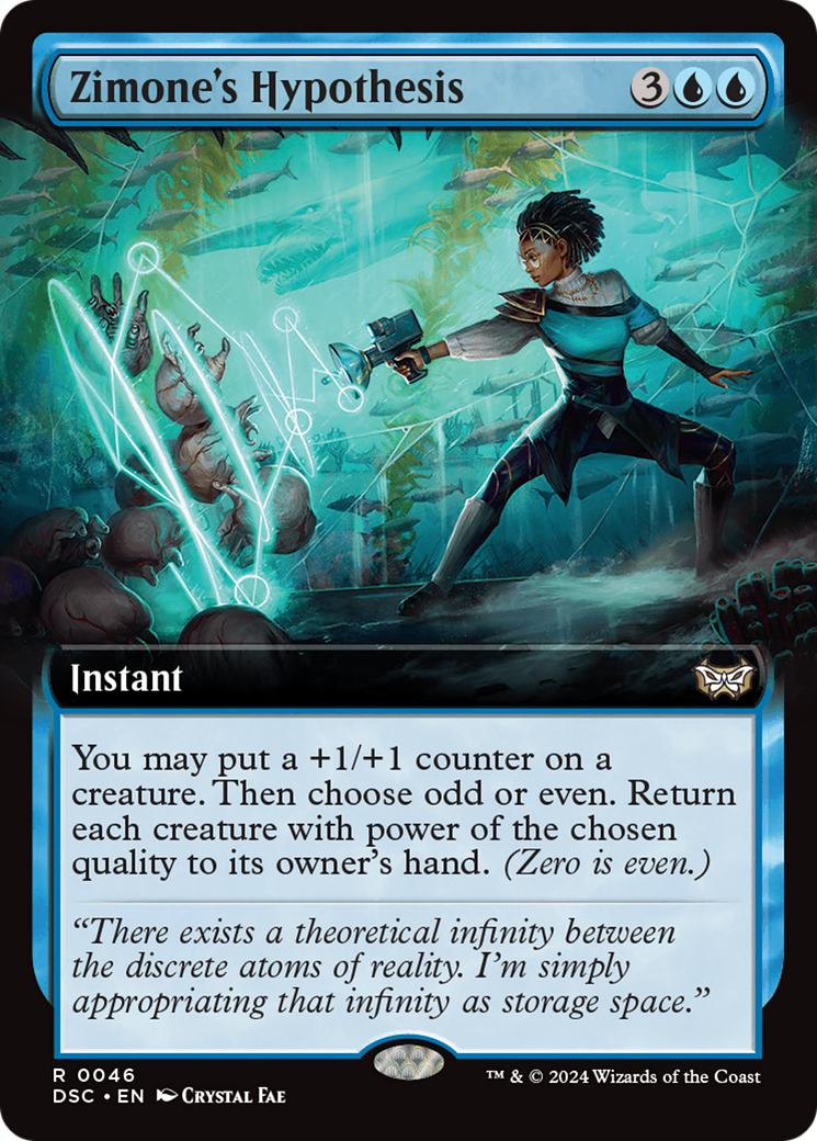 Zimone's Hypothesis (DSC-046) [Duskmourn: House of Horror Commander]: (Extended Art)