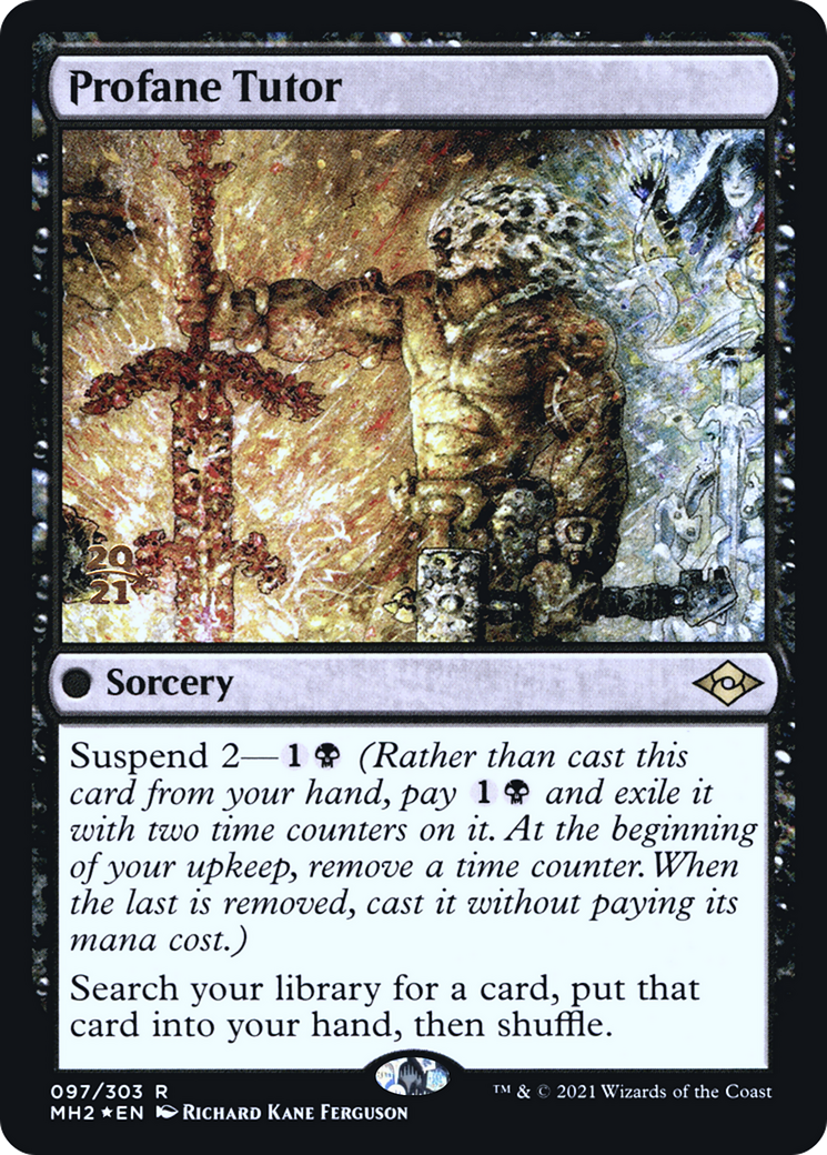 Profane Tutor (PRE-97S) [Modern Horizons 2 Promos] Foil