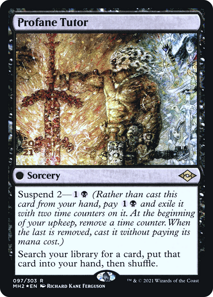 Profane Tutor (PRE-97S) [Modern Horizons 2 Promos] Foil