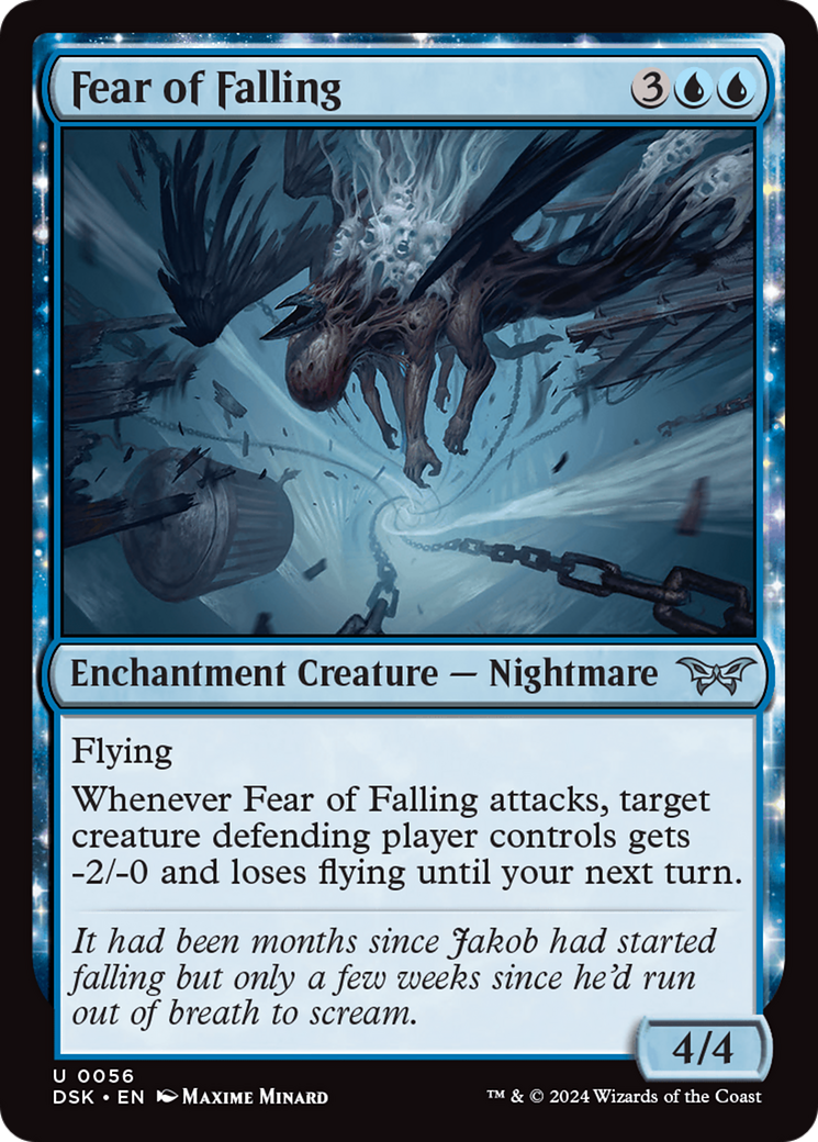 Fear of Falling (DSK-056) [Duskmourn: House of Horror]: (enchantment)