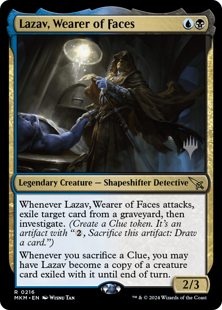 Lazav, Wearer of Faces (PPMKM-216P) [Murders at Karlov Manor Promos]