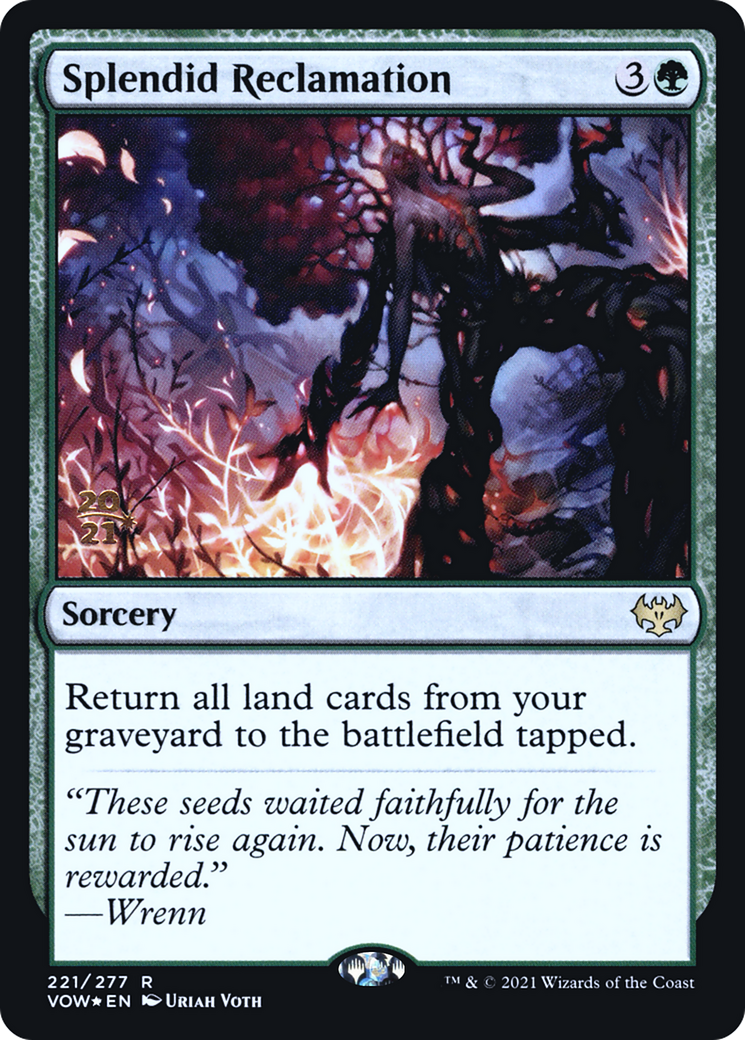 Splendid Reclamation (VOW) (PRE-221) [Innistrad: Crimson Vow Promos] Foil