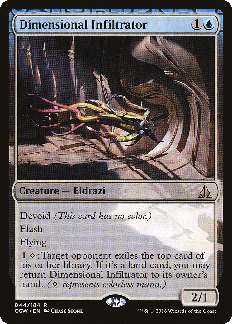 Dimensional Infiltrator (OGW-044) [Oath of the Gatewatch]: (devoid) Foil