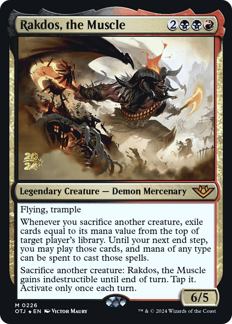 Rakdos, the Muscle (PRE-226) [Outlaws of Thunder Junction Promos] Foil