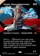 Taigam, Master Opportunist (TDM-335) [Tarkir: Dragonstorm]: (Showcase) (Borderless)