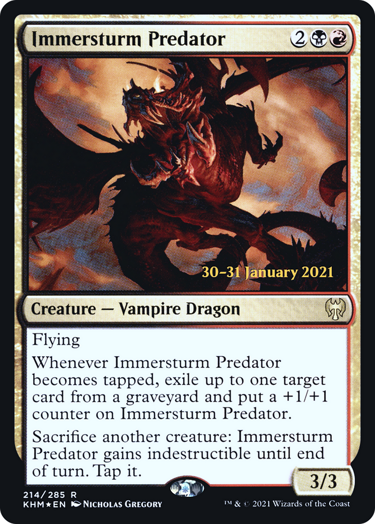 Immersturm Predator (PRE-214S) [Kaldheim Promos] Foil