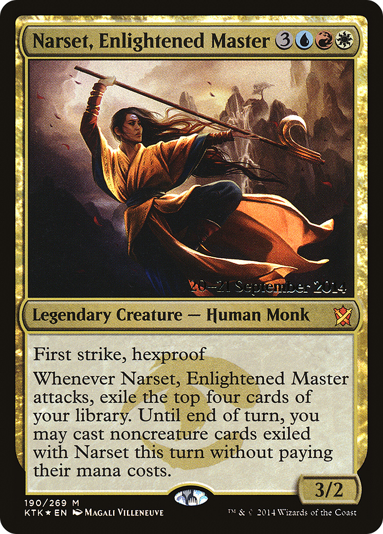 Narset, Enlightened Master (PRE-190S) [Khans of Tarkir Promos] Foil
