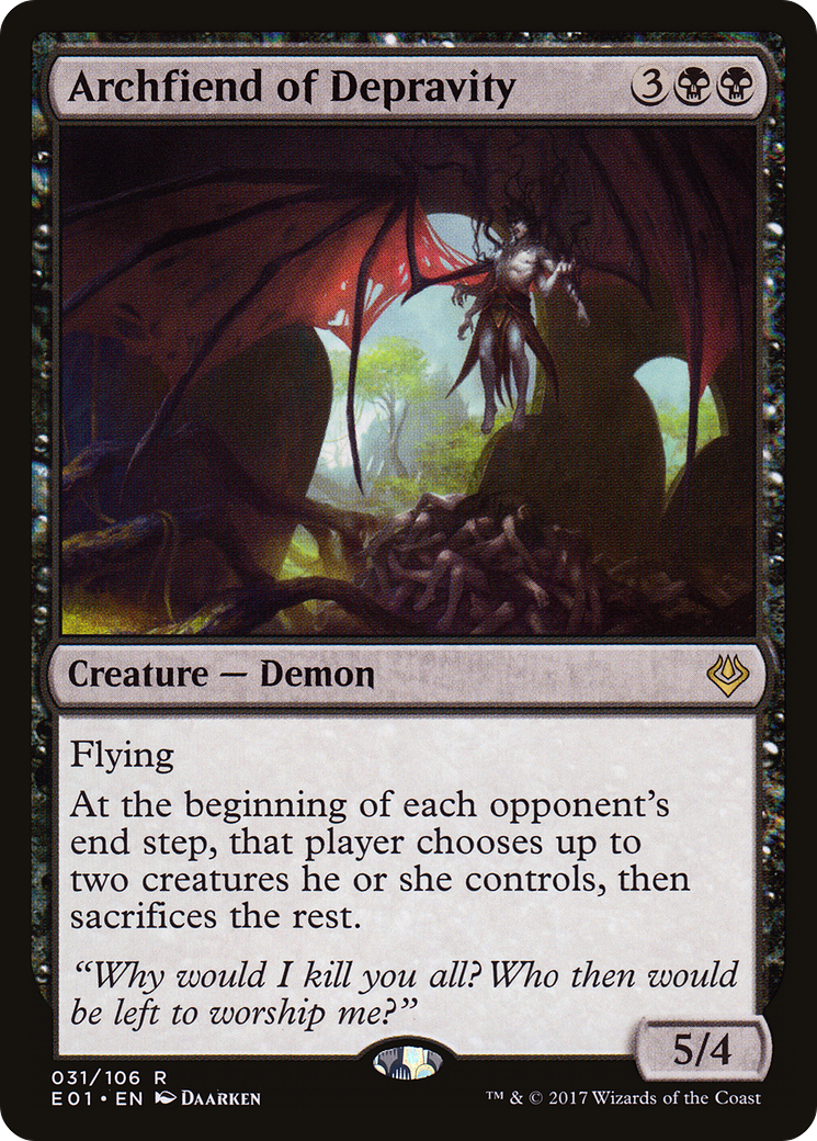 Archfiend of Depravity (AC2-031) [Archenemy: Nicol Bolas]