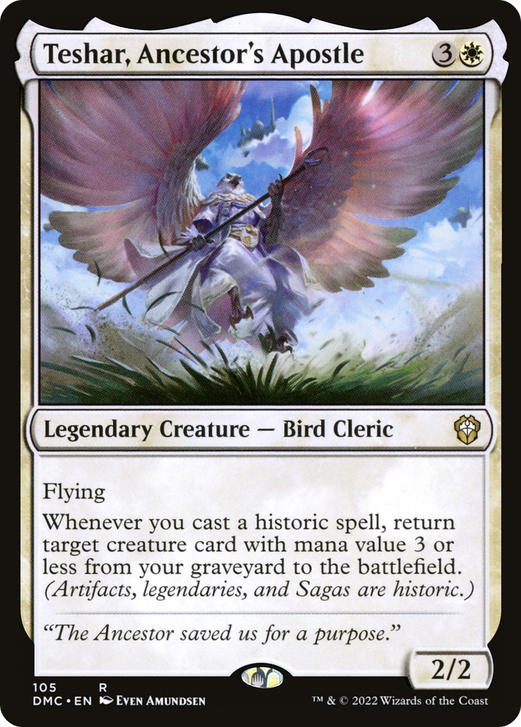 Teshar, Ancestor's Apostle (DMC-105) [Dominaria United Commander]