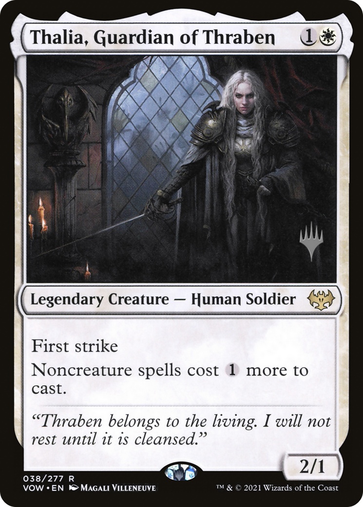 Thalia, Guardian of Thraben (PPDMU-038) [Promo Pack: Innistrad: Crimson Vow Promos]