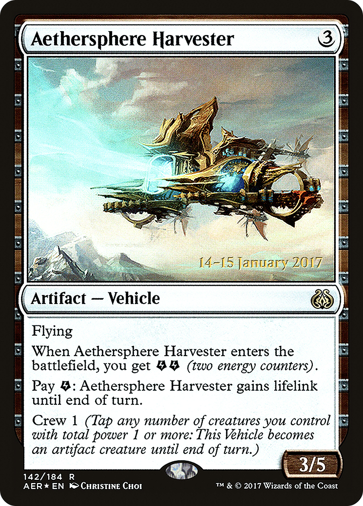 Aethersphere Harvester (PRE-142S) [Aether Revolt Promos] Foil