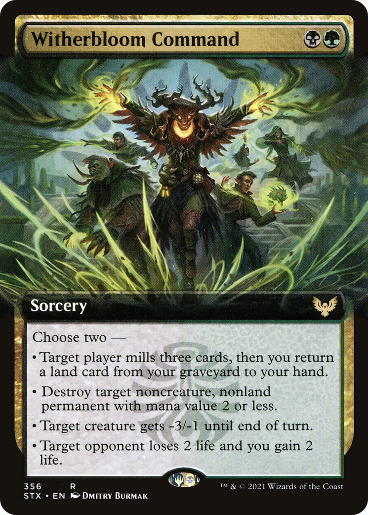 Witherbloom Command (STX-356) [Strixhaven: School of Mages]: (Extended Art) Foil