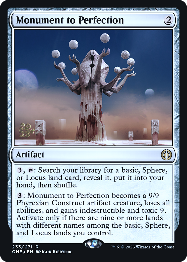 Monument to Perfection (PRE-233S) [Phyrexia: All Will Be One Promos] Foil