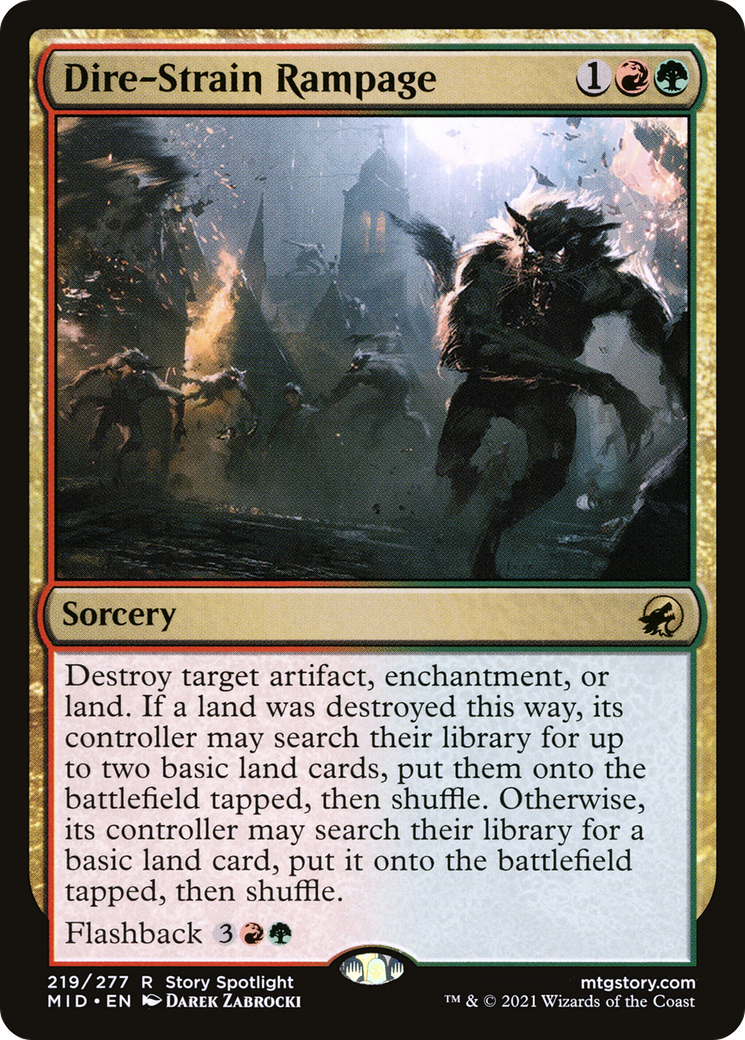 Dire-Strain Rampage (MID-219) [Innistrad: Midnight Hunt]