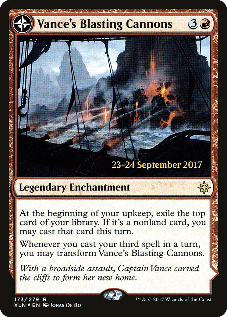 Vance's Blasting Cannons // Spitfire Bastion (PRE-173S) [Ixalan Promos]: (compasslanddfc) Foil