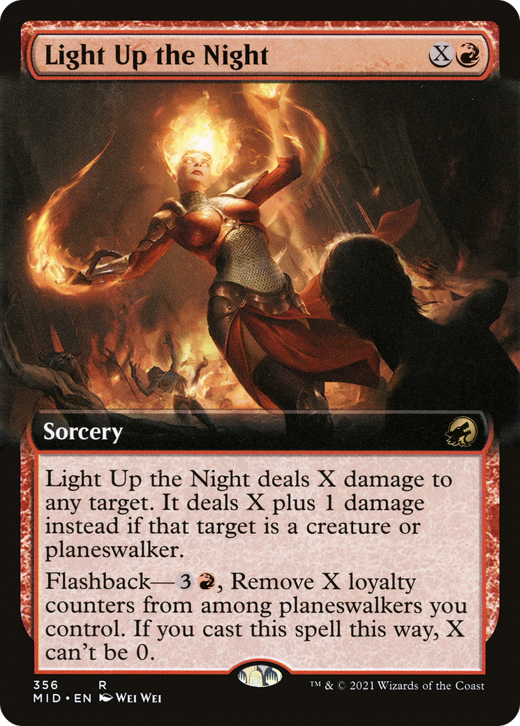 Light Up the Night (MID-356) [Innistrad: Midnight Hunt]: (Extended Art) Foil