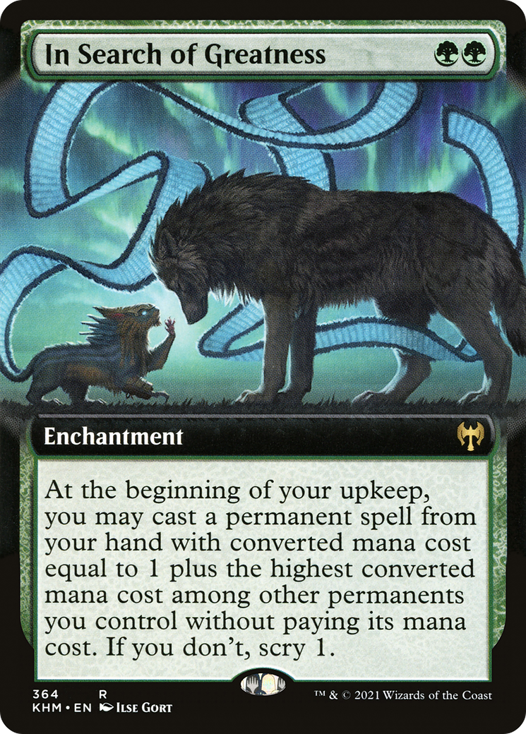 In Search of Greatness (KHM-364) [Kaldheim]: (Extended Art)