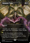 Demonic Tutor (Borderless) (CMM-696) [Commander Masters] Foil